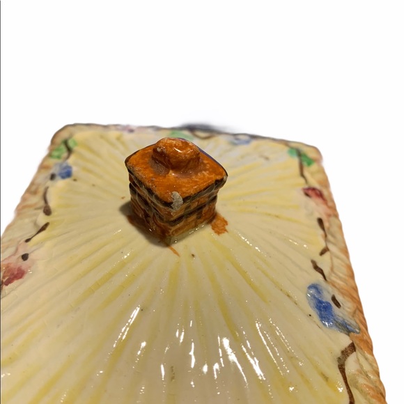 VTG Price Bros "Ye Olde Fireside" Biscuit Barrel! - Picture 6 of 7